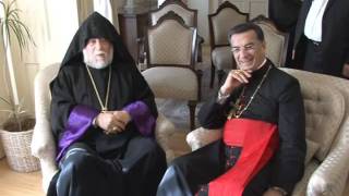 HIS HOLINESS ARAM I AND HIS BEATITUDE BECHARA RAI MEET IN LOS ANGELES [upl. by Damian]