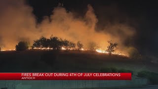 East Bay fires break out during 4th of July celebrations [upl. by Ardnnek316]