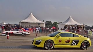 Supercars Drag Race in Bangalore  Vroom 2016  INDIA [upl. by Luing]