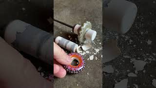 Removing big disk beads off a mandrel lampworkbeads glass beadmaking [upl. by Retsevel968]