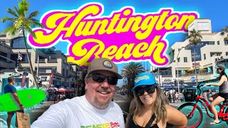 Huntington Beach California Great Ways to Spend a day in Orange County Food Shops Surfing amp More [upl. by Linden]