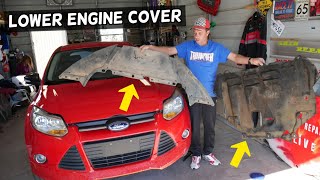 FORD FOCUS MK3 LOWER BOTTOM ENGINE SPLASH SHIELD COVER REMOVAL REPLACEMENT [upl. by Ranzini976]