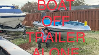 HOW TO REMOVE A BOAT FROM A TRAILER [upl. by Mauer]