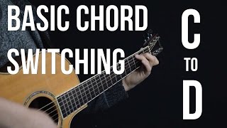 Chord Switching Practice  C to D [upl. by Onitnatsnoc473]