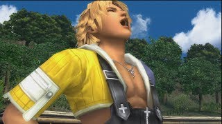 Final Fantasy X HD Remaster JPN Tidus Laughing Scene [upl. by Aekerly]