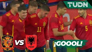 ¡MEGA GOLAZO Pino filtra y Ferran castiga  España 10 Albania  UEFA International Friends  TUDN [upl. by Elades333]