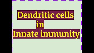 DENDRITIC CELLS inInnate immunity [upl. by Ablasor429]