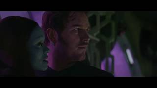 Gamora and Peter Star lord Kiss Scene  Drax Being Invisible  Avengers Infinity War 2018 [upl. by Esiocnarf408]