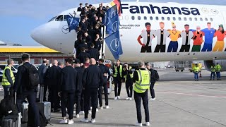 FußballWM DFBTeam startet Reise nach Qatar [upl. by Vasiliki]