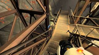 Portal 2 walkthrough  Chapter 6 The Fall  Enrichment Sphere 1 [upl. by Ahoufe685]