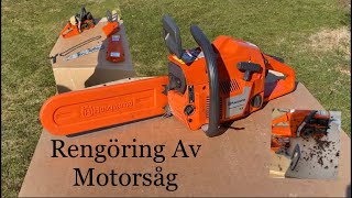 Rengöring Av Motorsåg Husqvarna 55 [upl. by Attenauq]