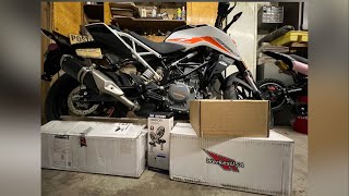 2022 KTM 390 DUKE Competition Werkes chamber delete W DOMINATOR GP slip on [upl. by Eyaf]