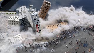 Taiwan destroyed in 2 minutes M75 Earthquake destroys many buildings in Hualien [upl. by Areehs]