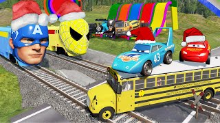 Flatbed Trailer Truck Potholes Transport Car Portal Trap Rescue Cars vs Speed Bumps BeamNG drive [upl. by Lesser]