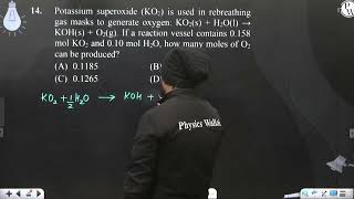 Potassium superoxide KO2 is used in rebreathing gas masks to generate oxygen KO2s  H2Ol [upl. by Aielam]