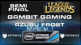 Azubu Frost vs Gambit Gaming  Match 1  SemiFinal  IEM Katowice League of Legends Full HD [upl. by Noswal]