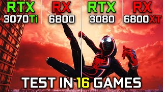 RTX 3070 Ti vs RX 6800 vs RTX 3080 vs RX 6800 XT  Test in 16 Games  1440p  Which One Is Better 🤔 [upl. by Eicats645]