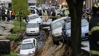 Apocalyptic BLOCK LONG SINKHOLE Video  Maryland USA 5214 Must Watch [upl. by Saucy880]