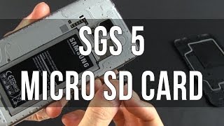 Samsung Galaxy S5  How to insert and use microSD cards [upl. by Joshua]