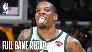 BUCKS vs LAKERS  Eric Bledsoe Shines Against Los Angeles  March 1 2019 [upl. by Caia]