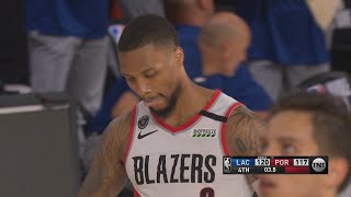 Lillard Chokes 2 Clutch FTs vs Clippers 2020 NBA Restart [upl. by Bremser737]