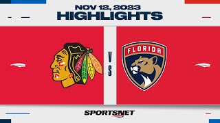 NHL Highlights  Blackhawks vs Panthers  November 12 2023 [upl. by Ennovi]