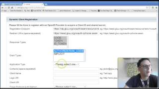 Howto Register An OpenID Connect Client [upl. by Nolrac]
