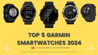 Top 5 Garmin Watches 2024 Forerunner 55 Fenix 6 Venu 2 Instinct Solar amp Forerunner 745 Review [upl. by Nednyl]