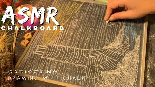 ASMR chalkboarddrawing with chalkbe relax with this no talking video [upl. by Yedsnil]