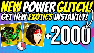 New POWER amp EXOTIC GLITCH How to Power Level to 2000 amp Get New Exotics In Destiny 2 THE FINAL SHAPE [upl. by Natam949]