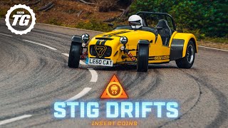 STIG DRIFTS Caterham 620R 545kg and 310hp in the wet  Top Gear [upl. by Jaycee]