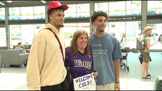 Kings draft picks Colby Jones amp Jalen Slawson touch down in Sacramento following NBA Draft [upl. by Hebel]