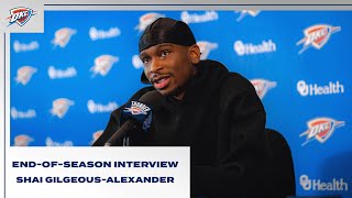 Shai GilgeousAlexander  202324 EndofSeason Interview  OKC Thunder [upl. by Bonnice]