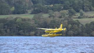 Amphibious Cessna 208 Caravan Seaplane landing Loch Lomond Scotland [upl. by Kenlay919]