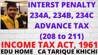 Interest 234A234B234CADVANCE TAXINCOME TAX ACT CA TARIQUE KHICHI [upl. by Allecnirp445]