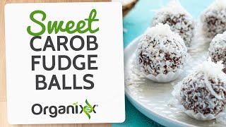 Sweet Carob Fudge Balls Easy  Organixx Recipe  NoCook Carob Fudge Recipe You’ll SWOON For [upl. by Mazlack]