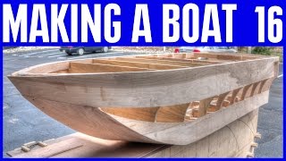 How to Build a Mini Wooden Boat  Wooden Strip Hull on the plywood boat 16 [upl. by Nothgiel]