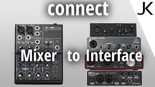 Setup Guide  how to connect a Mixer to an Audio Interface for audio recording [upl. by Tolmach]