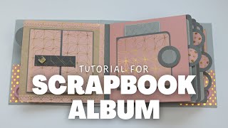 SCRAPBOOK ALBUM TUTORIAL  SCRAPBOOK IDEAS [upl. by Amick]