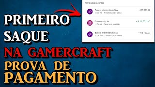 MEU PRIMEIRO SAQUE NA GAMERCRAFT  Prova de pagamento [upl. by Rastus]