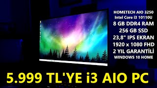 Hometech Aio 3250 I310110U 8 Gb 256 Gb 238 Windows 10 İnceleme  6000 Liralık Canavar 😯 [upl. by Yekciv92]