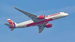 The FIRST EVER Air India Airbus A350900 Departure from London Heathrow Airport [upl. by Suirauqram]