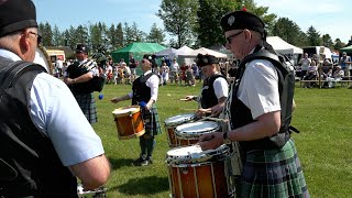 Highland Laddie set played by Inverurie Pipe Band during the 2023 Oldmeldrum Highland Games [upl. by Sucramed655]