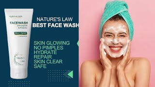 Natures Law Glow amp Hydrating Facewash sulfate amp paraben free with AHA HA Peptides amp Probiotics [upl. by Yoong]