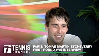 Tomás Martin Etcheverry Shares His Strict Dieting Plan  Paris 1R Win [upl. by Hsirrap107]