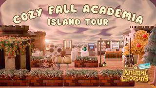 The COZIEST Fall Academia Island Tour  Animal Crossing New Horizons [upl. by Kennett]