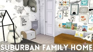 MODERN SUBURBAN FAMILY HOME  Sims 4  CC SPEED BUILD [upl. by Zeke]