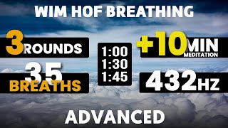 Advanced Wim Hof Guided Breathing  3 Rounds  35 Breaths  15 min Meditation  432hz [upl. by Fai]