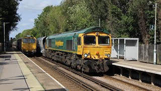 GBRf 66312 at Hildenborough amp 66619 at Penshurst  27824 [upl. by Karita]