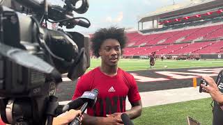 Ahmari HugginsBruce discusses fall camp [upl. by Tabbi286]